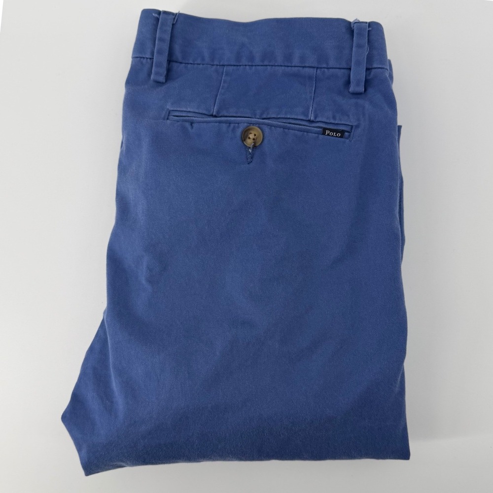 Polo Ralph Lauren Stretch Slim Fit Chino Pants Blue Men Size 33X 32 fits 34 X 31